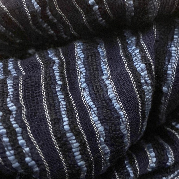 Ann Taylor Loft Blue Stripped Scarf - Picture 2 of 3